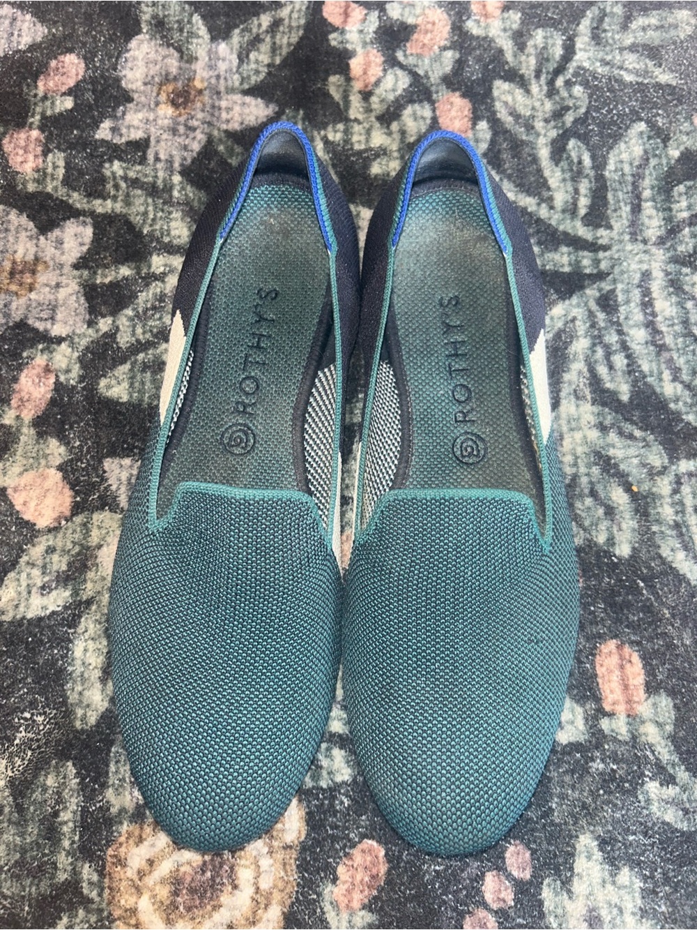 Rothy's Men's Teal Knit Slip-On Loafers